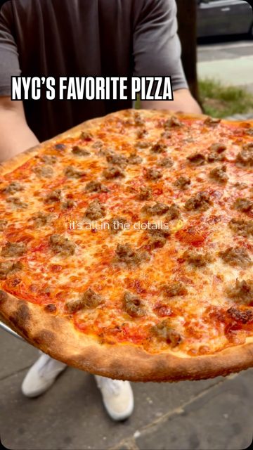 EVERY PIECE OF THE PIE IS METICULOUS π From the dough, to the sauce, to whatβs on top of it all. With that being saidβ¦ you can enjoy all of our specialty slices by the SLICE or PIE βοΈ Including our wildly delicious sausage pie (videoβd here). π Locations all over Manhattan: Broadway, West Village, Upper West Side, Midtown π Ask us about our catering! #MADEINNEWYORK #NYC #Manhattan #Pizza
