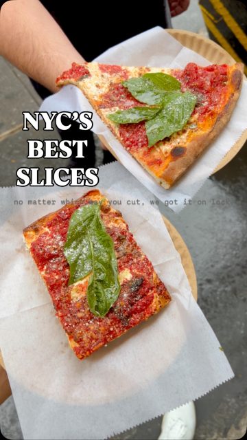 π OUR SLICE GAME >>>> Whether you like it square or triangle, we dish it out hot, fresh & have every one of our specialty pies available. β€οΈβπ₯ Have βem on the go, crush them in the shop or have it delivered βοΈ π FIVE LOCATIONS IN NYC#MADEINNEWYORK #Pizza #Manhattan #Pizzeria