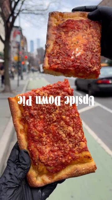 Sauce on top, cheese on the bottom… yeah, we do things a little different around here 😏

🍕 Our Upside Down Pie is layered, loaded, and straight-up SLAMMIN’! 

📍 FIVE Locations in NYC
🍕 Dine in, pick up & delivery 
——
#MadeInNY #NYCPizza #UpsideDownPie #PizzaLovers #SliceOfNY