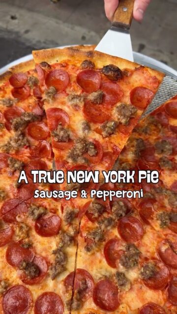 If it ain’t meaty, cheesy, and folding in half… is it even a real NYC slice? 🤌

Our sausage + pepperoni pie doesn’t mess around…this is the kind of slice you dream about at 1AM. 😏

📍 5 locations in NYC 🏙️
📌 Delivery, take out + dine in

——
#NYCPizza #SliceLife #PizzaLovers