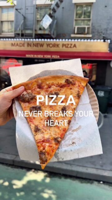 Pizza has never broken anyone’s heart. ❤️🍕 Lucky for you, we’ve got plenty of pies and slices ready to make your day a whole lot better. Stop by, grab your favorite, and let the good vibes begin.

🚗 Delivery & Pickup Available

——
#MadeInNYPizza #SliceOfHappiness #NYStylePizza